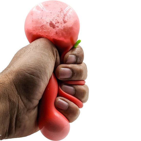 Apple Stress Ball Silicone Squeeze Toy - Picture 4 of 4